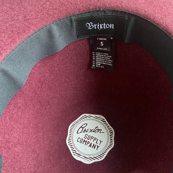 Brixton felt hat. Gorgeous, warm burgundy color - Picture 2 of 2
